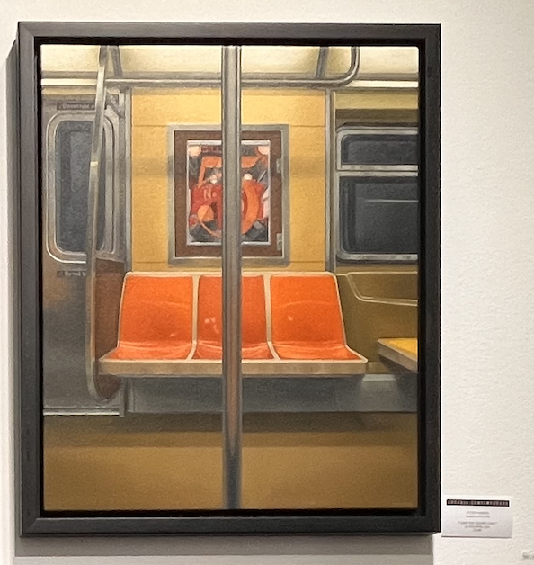 Interior of a subway car by Peter Harris